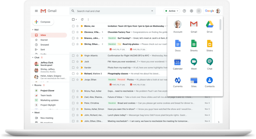 Google workspace mail screenshot