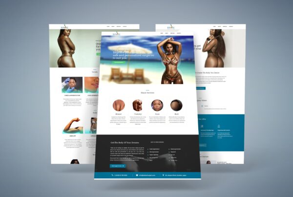 body art website mockup